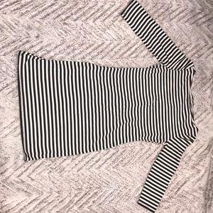 Black and white stripped dress